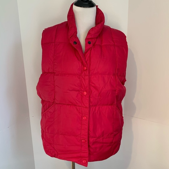 LANDS END - pink down puffer - MEDIUM - Picture 4 of 7